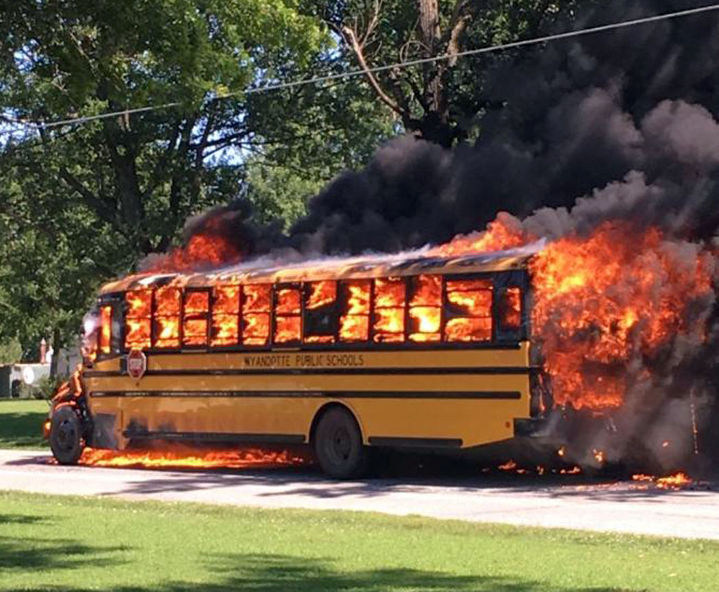 school bus fire suppression